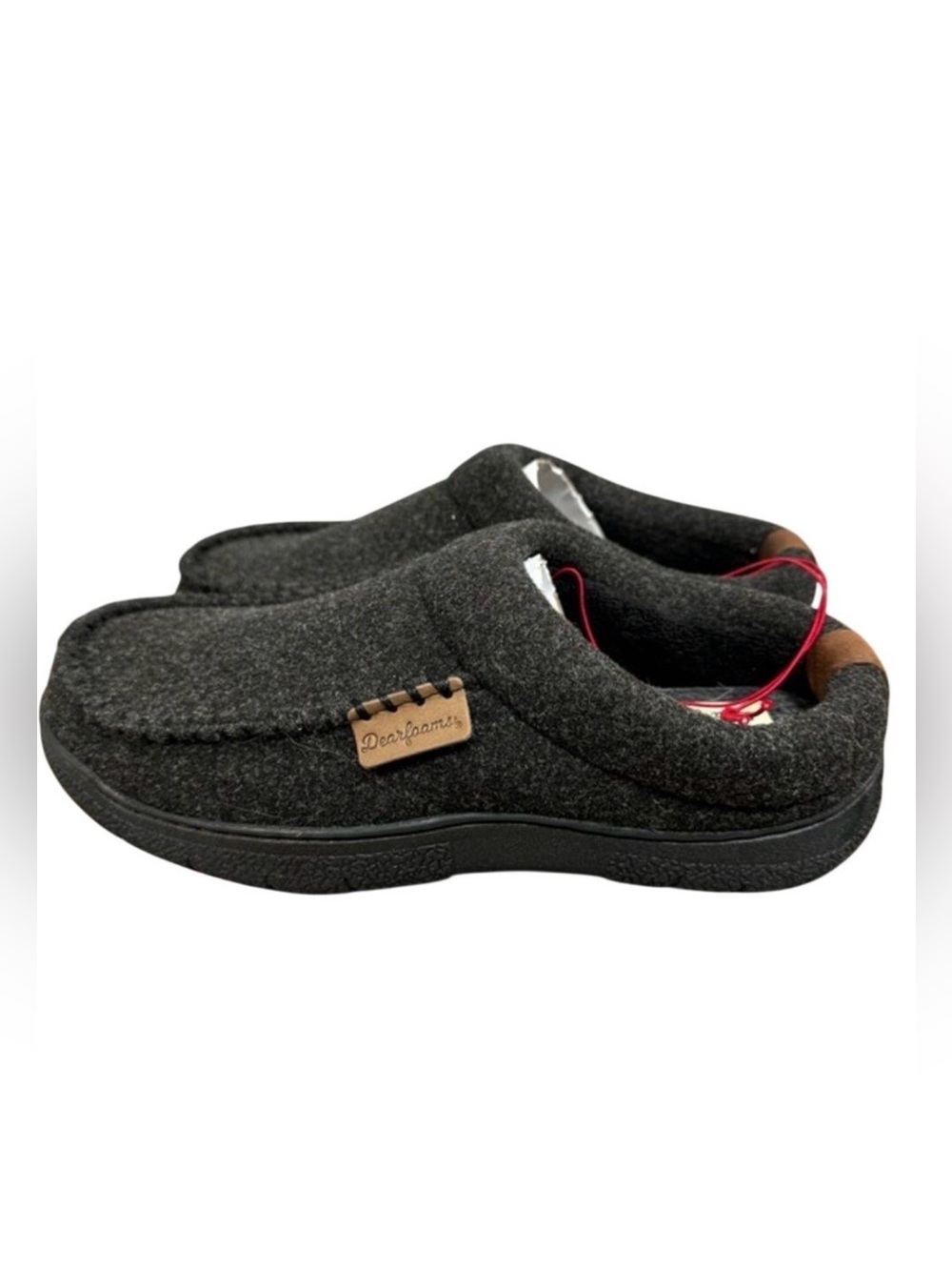 Dearfoams Men's Clog Style Memory Foam Slippers Wool Blend Size S # Box 512